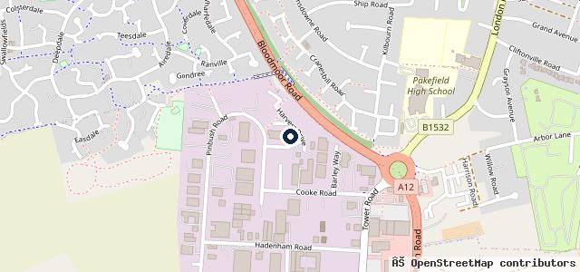 Map showing the location of Harvest Drive Testing Station Ltd