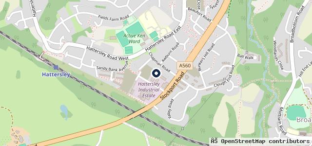 Map showing the location of Harrisons MOT Centre