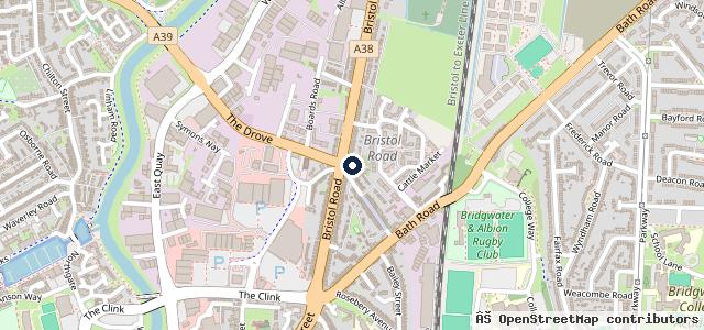 Map showing the location of Protyre Bridgwater Bristol Road