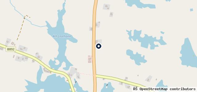 Map showing the location of Creagorry Motors