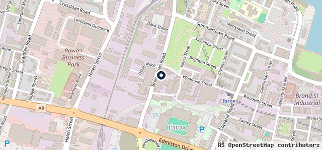 Map showing the location of Ibrox Vehicle