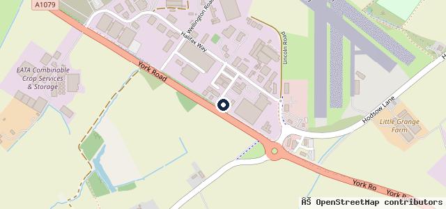 Map showing the location of Pocklington Industrial Estate