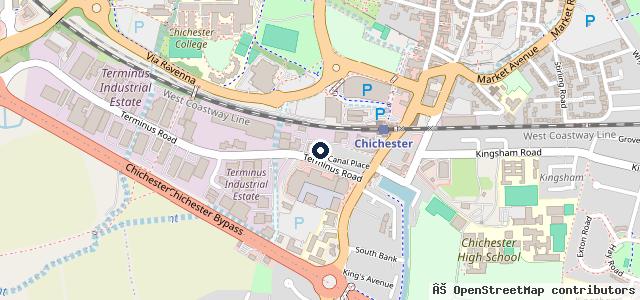 Map showing the location of ATS Euromaster Chichester