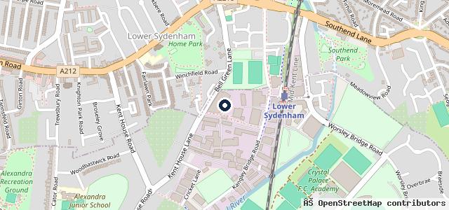 Map showing the location of Abbey MOT Station