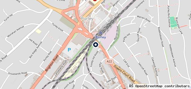 Map showing the location of Purley Motorcycles - Servicing & Repairs