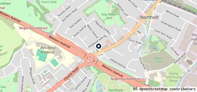 Map showing the location of Church Avenue Garage Ltd