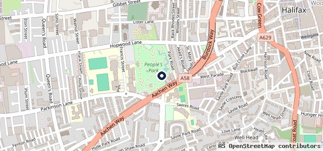 Map showing the location of Hopwood Lane Mot Center