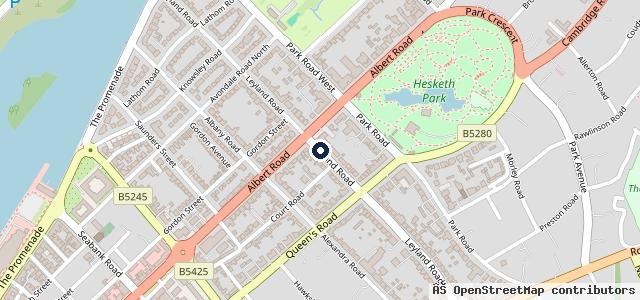 Map showing the location of Imperial Garage