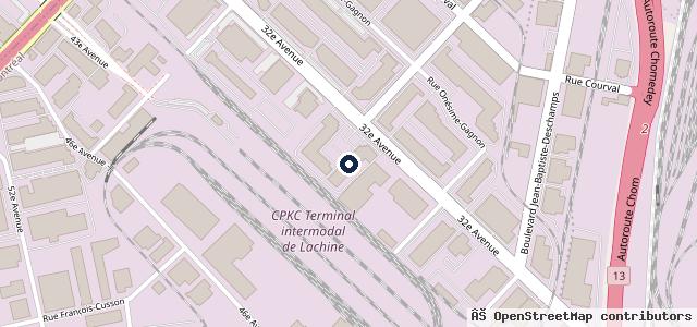 Map showing the location of Bernie Auto Centre | Lachine QC