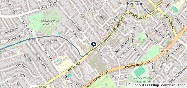 Map showing the location of J&B Autos