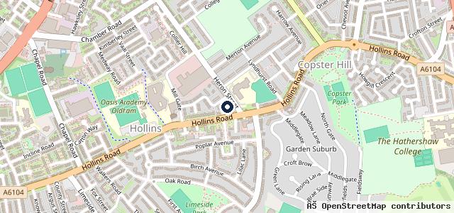 Map showing the location of Apex Motors Hollins