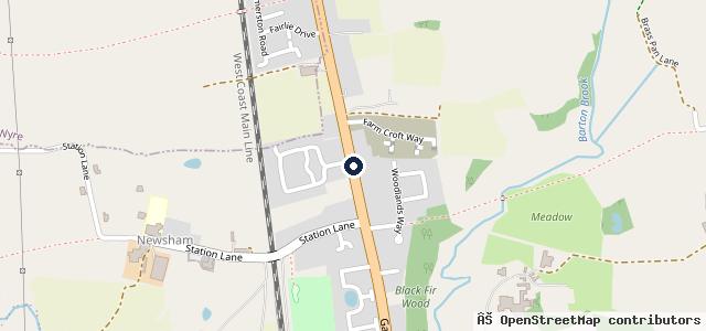 Map showing the location of Group 1 Land Rover Preston | Preston
