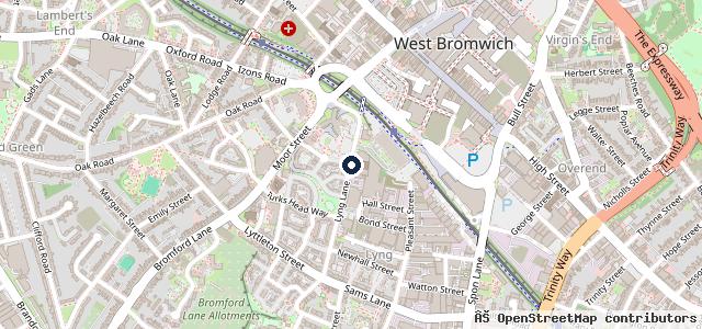 Map showing the location of Fred Smith and Sons (Motor Bodies) Limited | West Bromwich