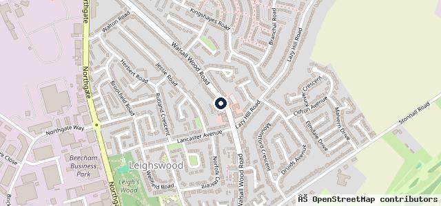 Map showing the location of Longwood MOT Centre
