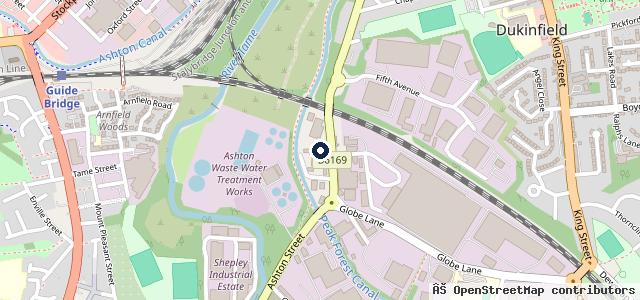 Map showing the location of Dukinfield Service Centre Limited