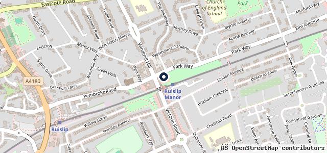 Map showing the location of HGB Motorcycles Ruislip