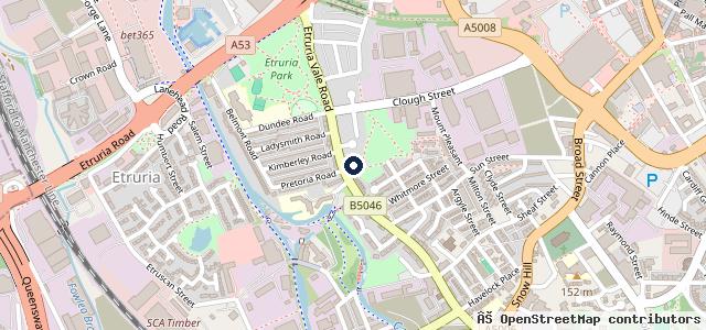 Map showing the location of Apex Auto and MOT Centre