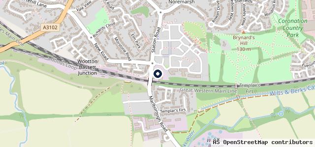 Map showing the location of Bridge Garage (wootton bassett) Ltd