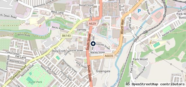 Map showing the location of Cavendish Garage