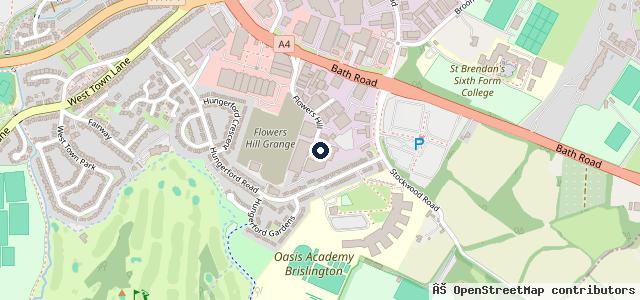 Map showing the location of Brislington MOT Centre
