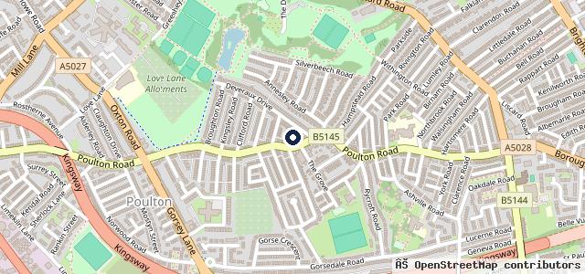 Map showing the location of Crane Bank Garages