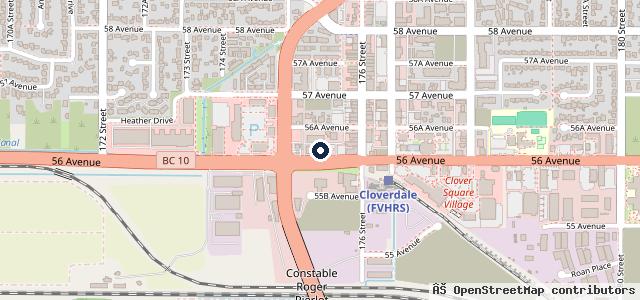 Map showing the location of Cloverdale Auto Repair Centre Ltd