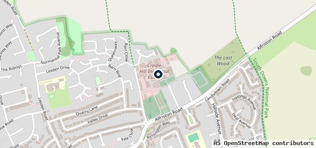 Map showing the location of Seaford Windscreens Ltd
