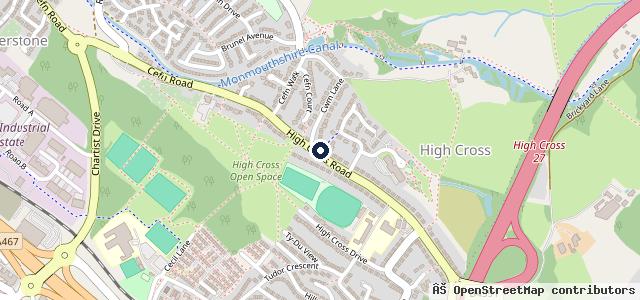 Map showing the location of Cefn Smithy Garage