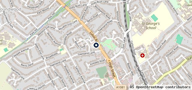 Map showing the location of Brayley Kia Harpenden