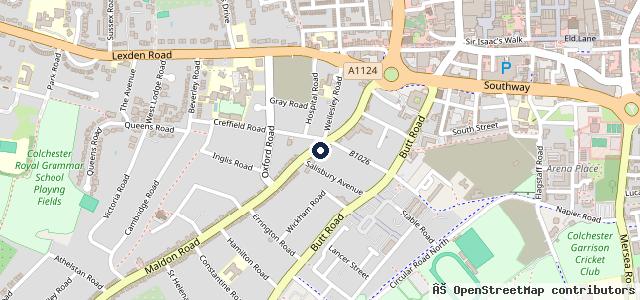 Map showing the location of Maldon Road Garage | Colchester