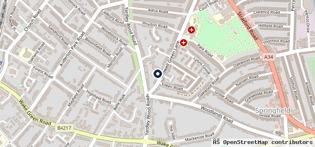 Map showing the location of Bramptons Auto Centre