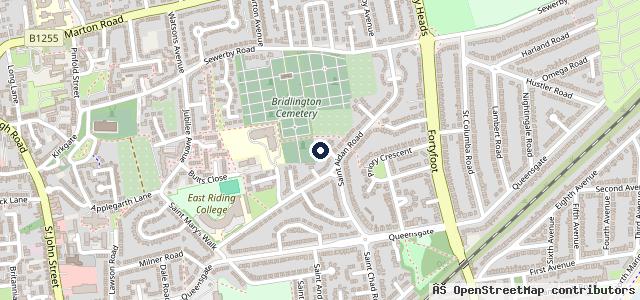 Map showing the location of East Riding College