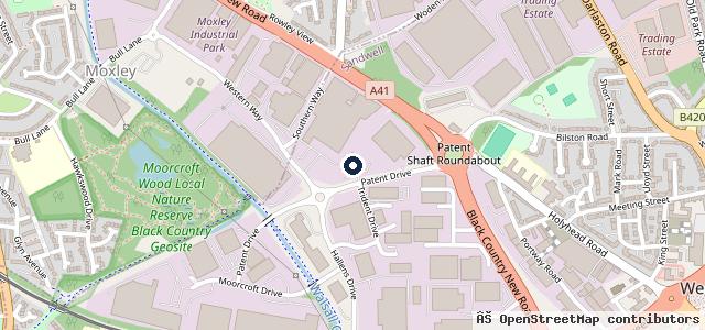 Map showing the location of DLG Auto Services Wednesbury