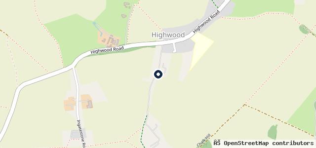 Map showing the location of Highwood Mot Centre