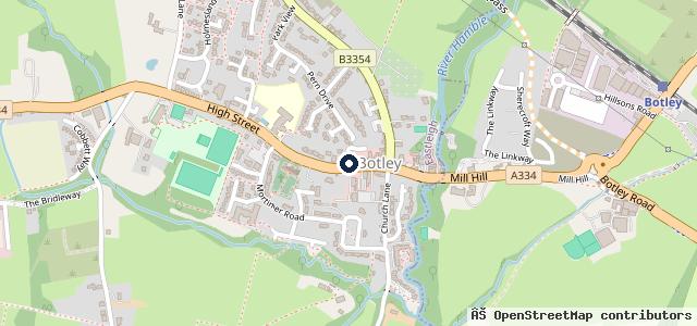 Map showing the location of Hutfields (Wickham) Limited