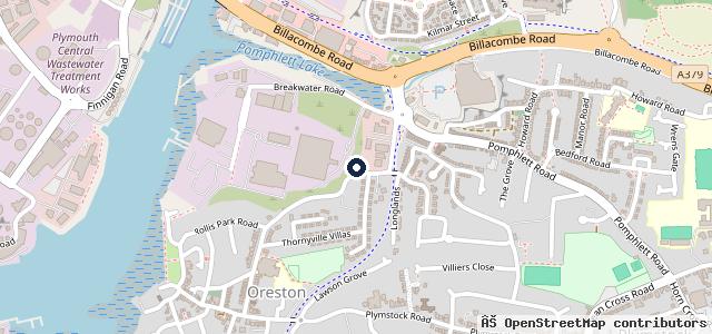 Map showing the location of Hosking's garage