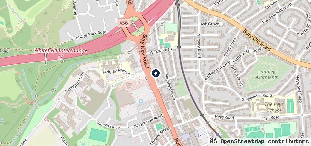 Map showing the location of W M Grimshaw & Son Ltd