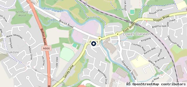 Map showing the location of Lower Darwen Mot & Service Centre Ltd