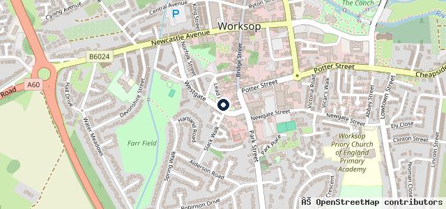 Map showing the location of Lead Hill Garage