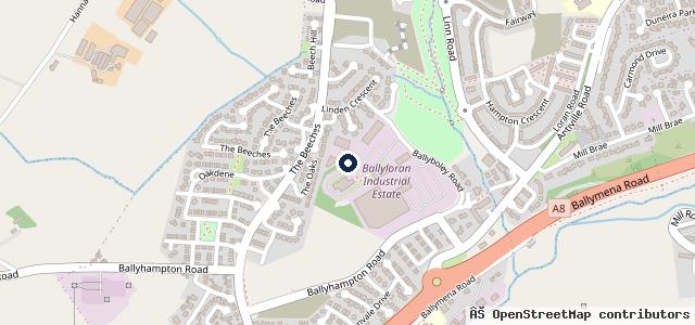 Map showing the location of Lowes of Larne