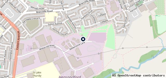 Map showing the location of Heasandford Mot Station