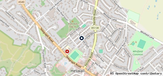 Map showing the location of Heswall Motor Services