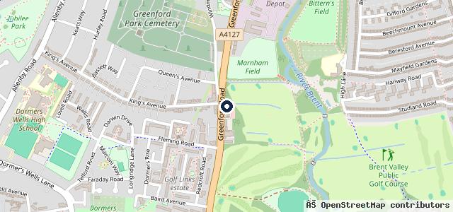 Map showing the location of J & A Motors