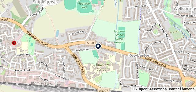 Map showing the location of Greenway Motors Workshop | Taunton