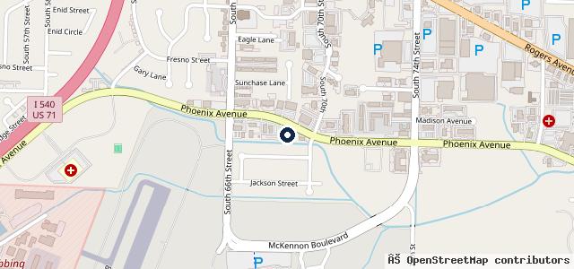 Map showing the location of Greg's Too Car Care Center