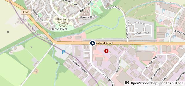 Map showing the location of Group 1 Volkswagen Chester | Chester