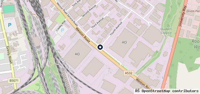 Map showing the location of Lookers Crewe BMW