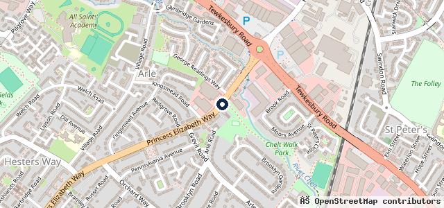 Map showing the location of Cheltenham Audi