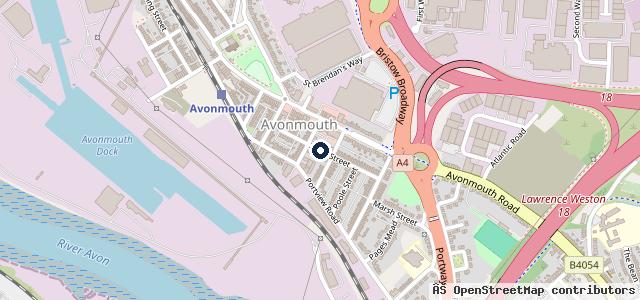 Map showing the location of Avonmouth Motor Services