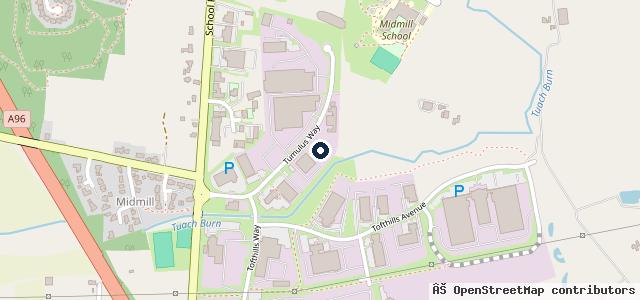 Map showing the location of Sandy Thain Car Sales | Inverurie